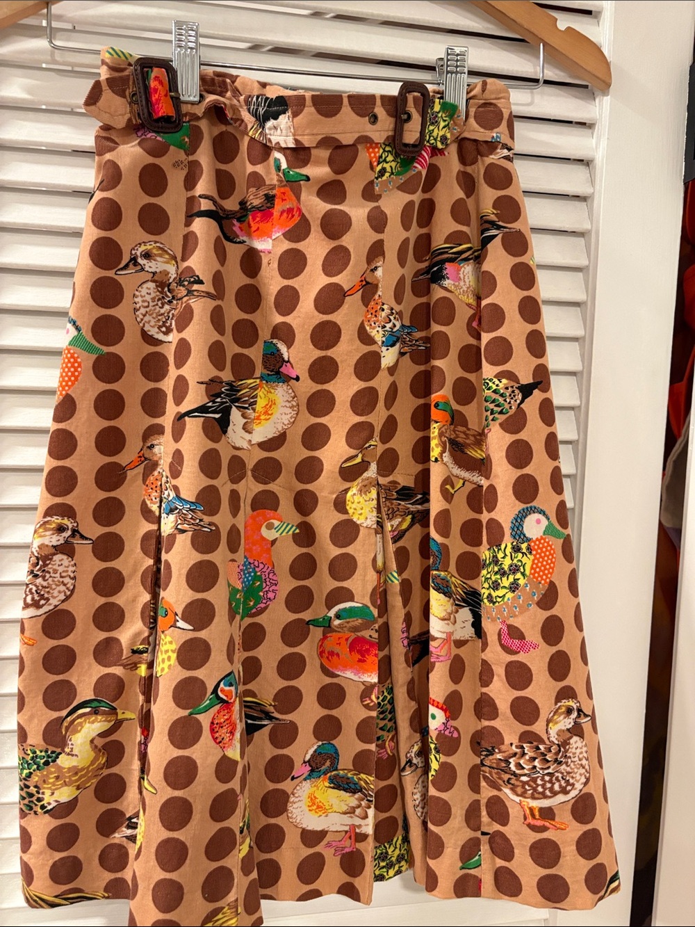Anthropologie Archival 20 Years Duck Decoy Print Odille Skirt Size 0